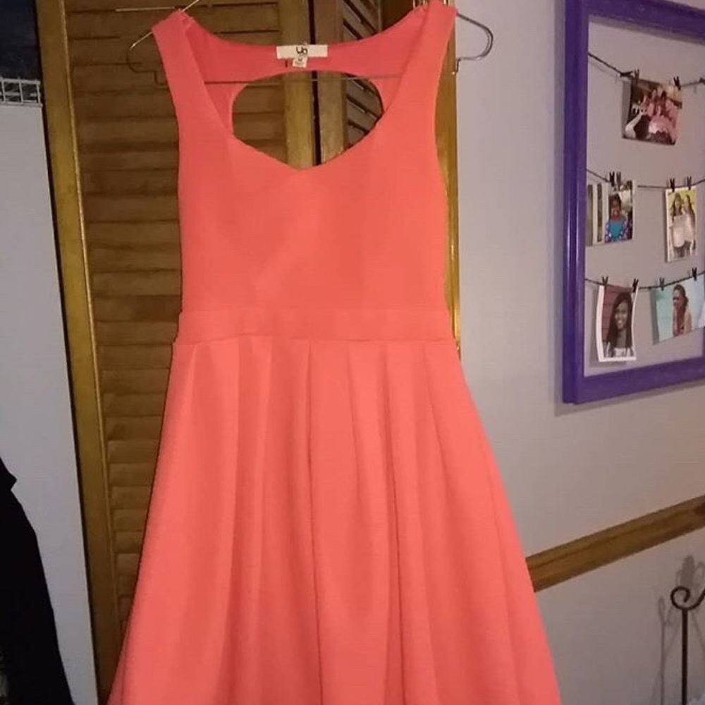 coral spring dress